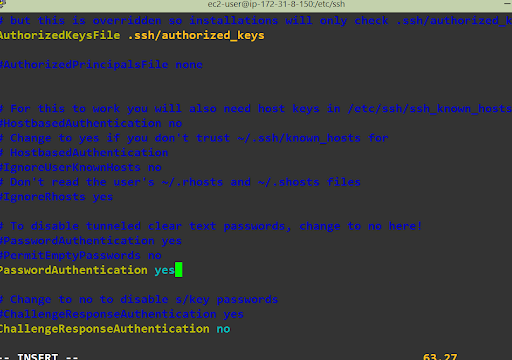 Enable Username  & Password Authentication for Linux EC2