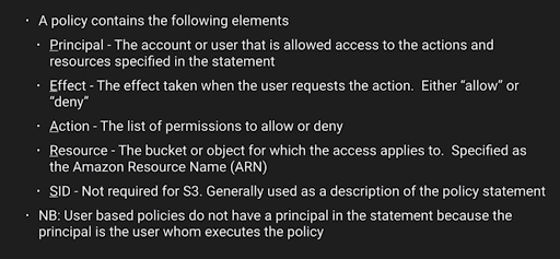 aws s3 bucket user policy