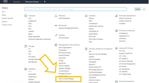 aws license manager aws license manager