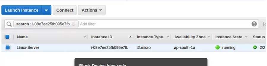 AWS account launch instance login