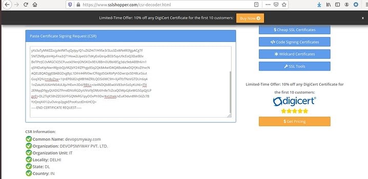 CSR decoder for validation of CSR code.