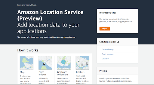 Add Maps and Location to Your Applications - Amazon Location