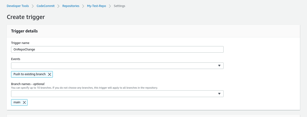 AWS CodeCommit Repository That Triggers Email Notifications