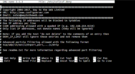 Configure CSF on your AWS instance 