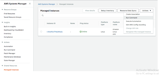 Run Command Remotely on EC2 instance