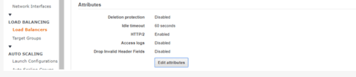 Load balancer attributes