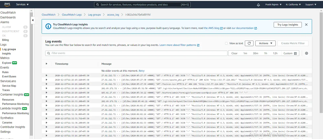 Custom Cloud watch Metrics for AWS EC2 Instance