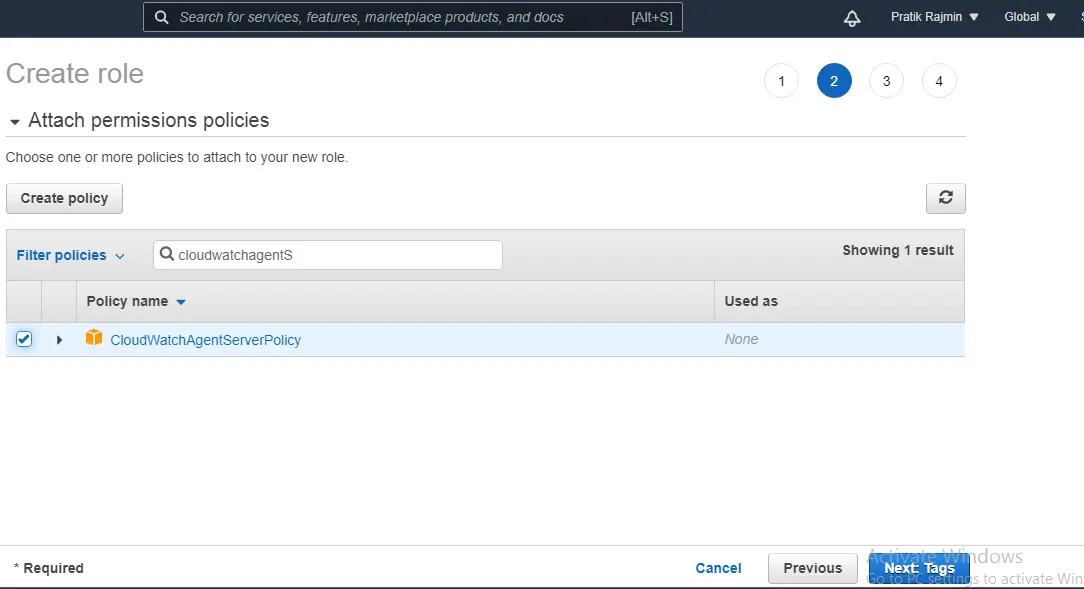 Custom Cloud watch Metrics for AWS EC2 Instance