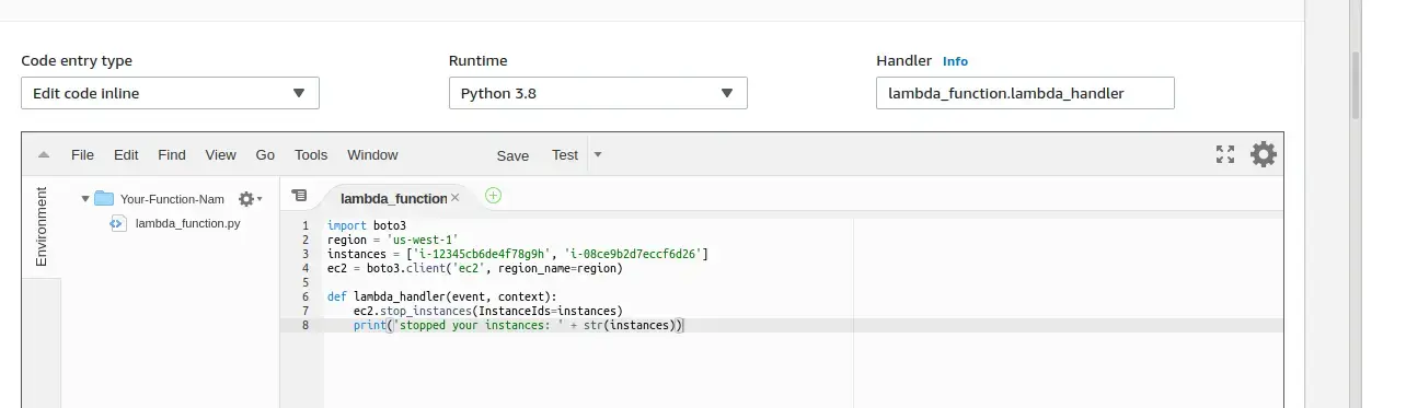 stop-start-AWS-EC2-instances-regular-intervals-using-Lambda